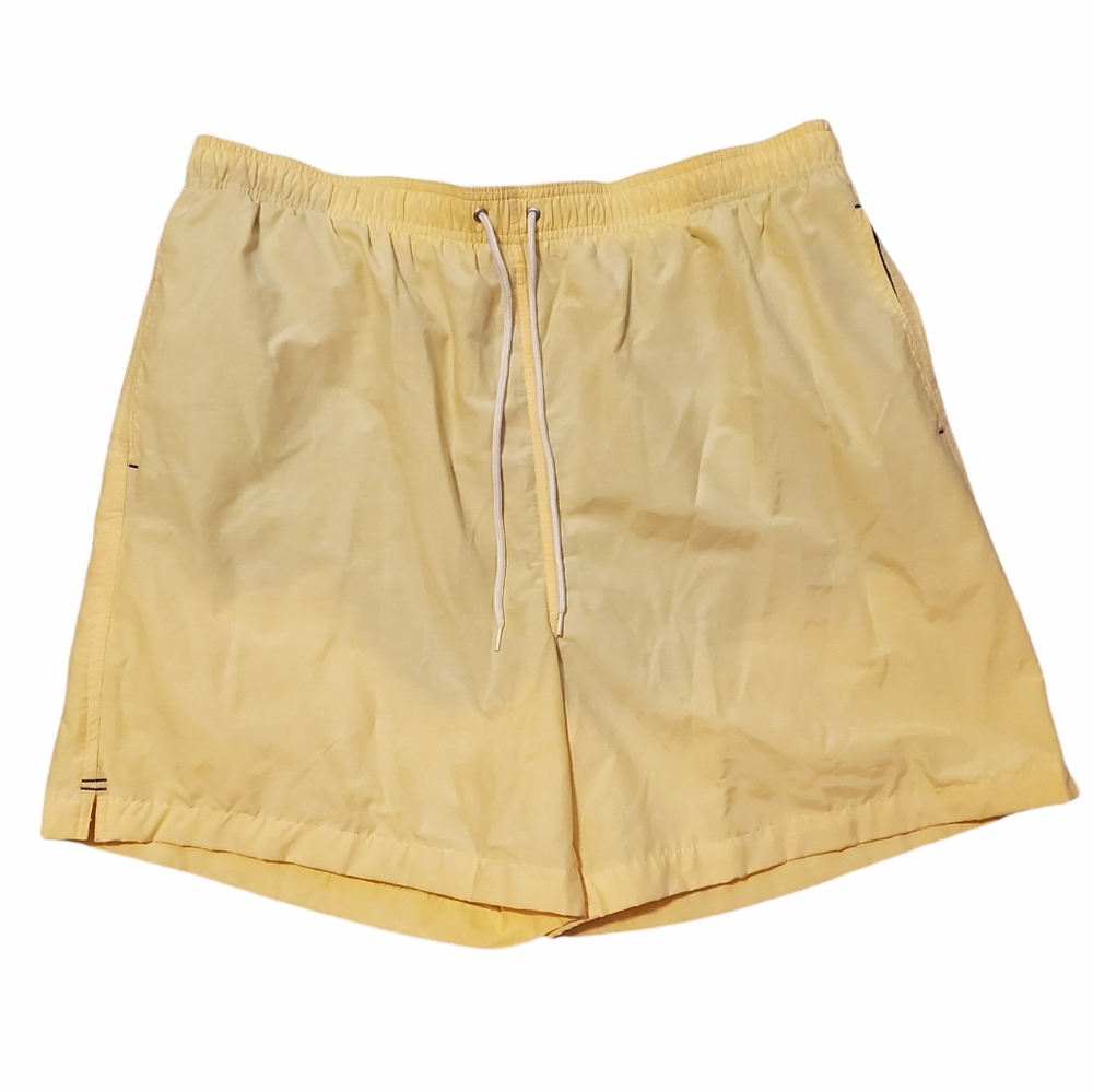 Cremieux XL Beachwear Yellow Swim Trunks